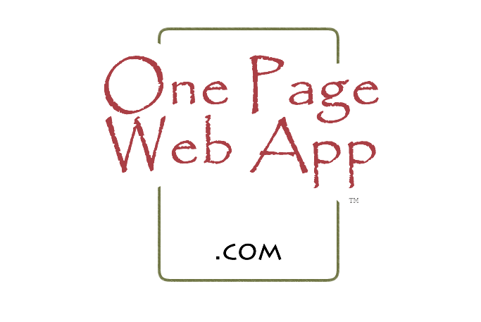 OnePageWebApp.com